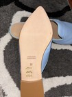 New A. Soliani Blue Italian Leather Slides Size 38 — photo 3