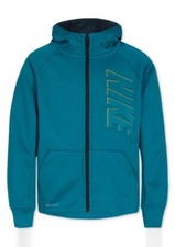 Nike Baby Boys Therma Fleec Zip Hoodie jacket 8MC645 Size 4 Blue Stery