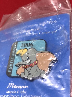 1 Disney Pin 3D 2006 Dumbo United Way Participant   As Seen. Lot S