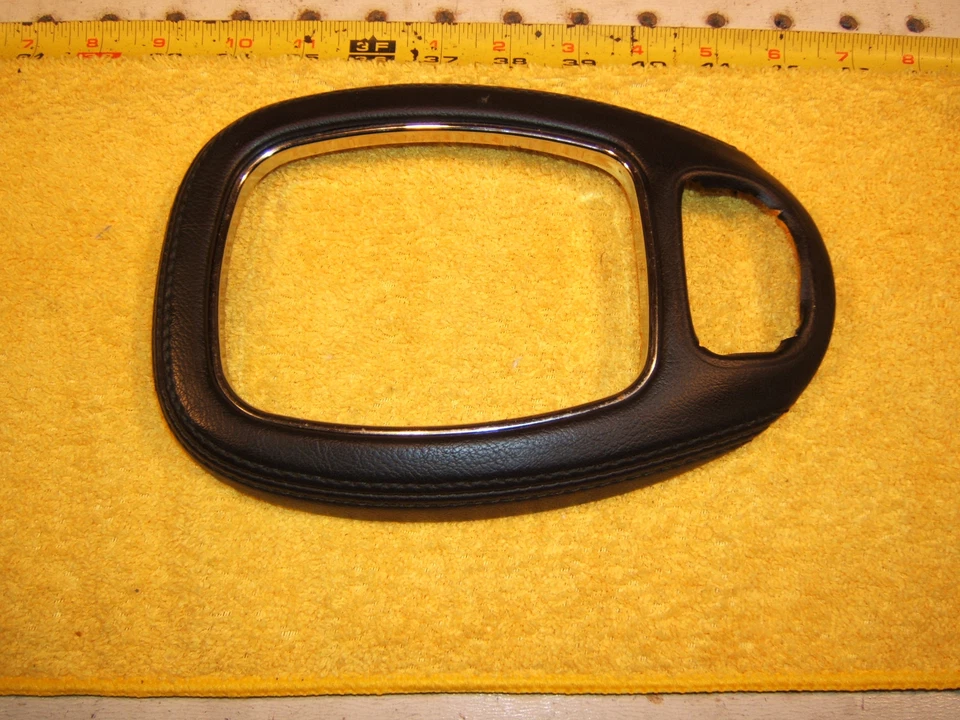 Jaguar 2001 XJR consola delantera palanca de cambios automática NEGRO doble costura 1 cubierta Foto 2 de 4