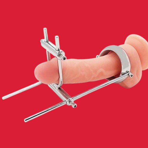Metal Testicle Ball Stretcher Scrotum Cock Penis Stretching Adjustable Device SM