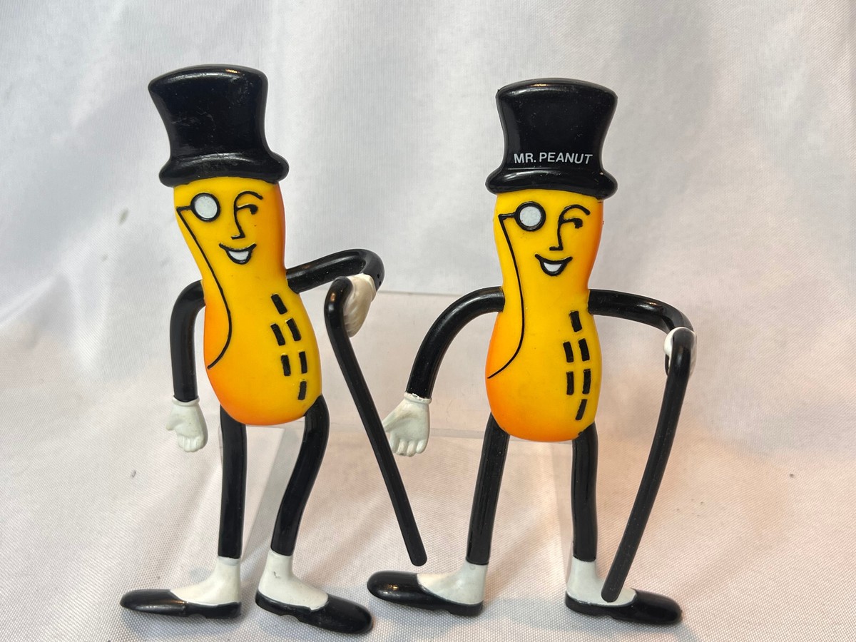 Mr. Peanut Planters Nuts Lot Russ Bendy Guys Whistles Charm Straw