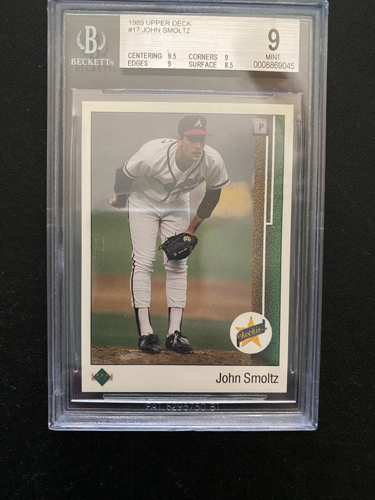 1989 Upper Deck - #17 John Smoltz (RC) BGS 9