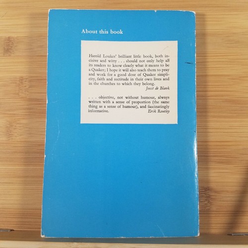 THE QUAKER CONTRIBUTION by Harold Loukes - 1965 Paperback - Foto 2 di 8