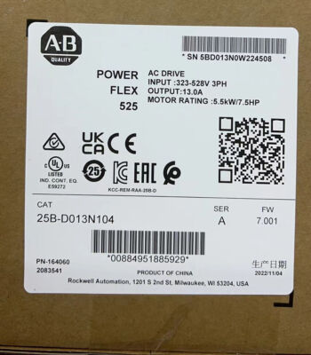 1PC New Allen-Bradley PowerFlex 525 25B-D013N104 AC Drive