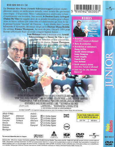 Junior (Film) - DVD - Arnold Schwarzenegger - Danny Devito - Emma Thompson 1994 - Zdjęcie 2 z 3
