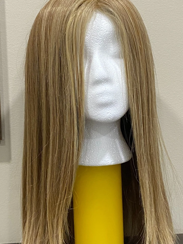 Peluca Verónica de Envy - Peluca larga y recta atada a mano mezcla cabello humano Foto 3 de 4