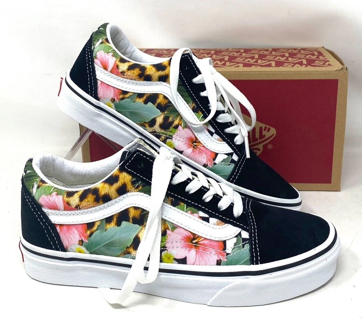 VANS Old Skool Tropical Animal Sneaker Low Suede Canvas Casual