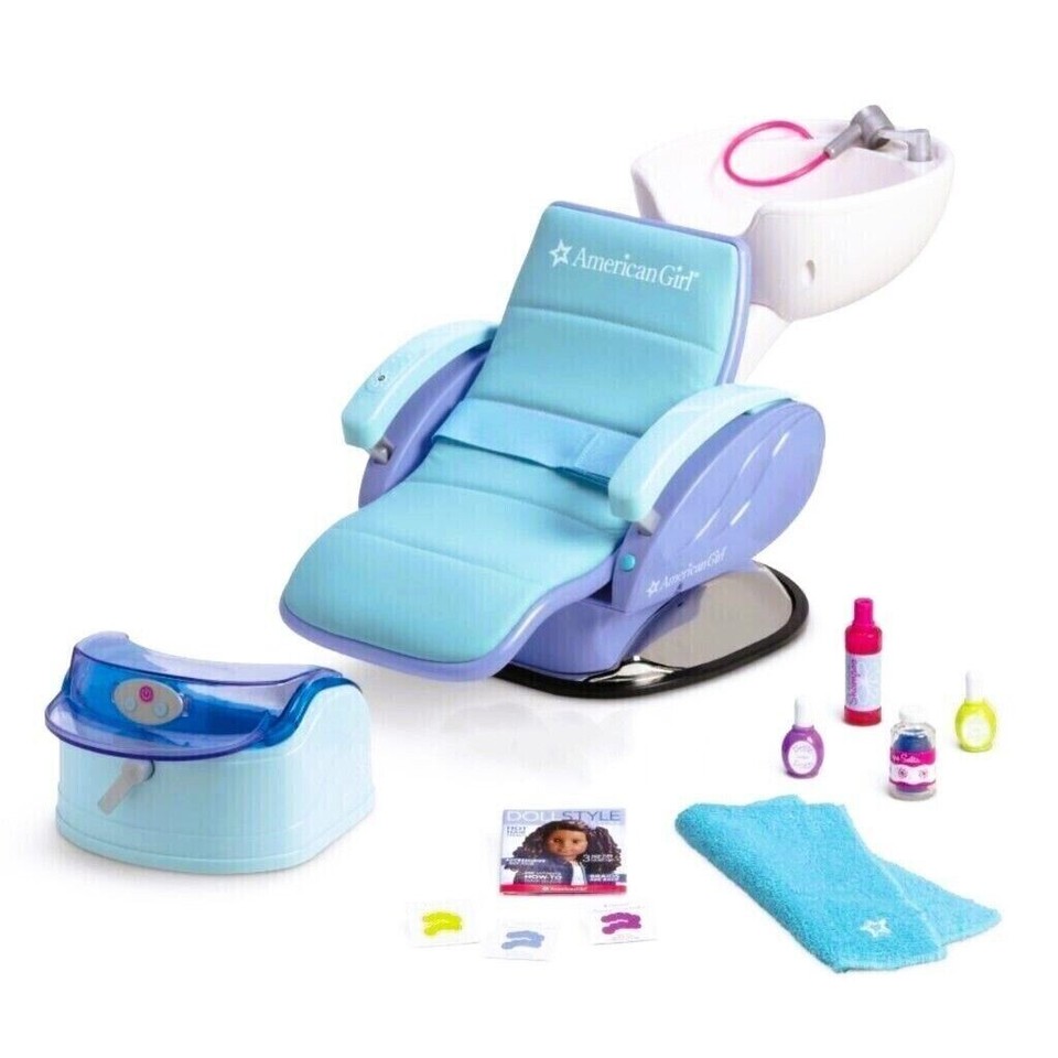 American Girl Doll Spa Chair Blue Salon Accessories Foot Bath Water Sounds NEW! eBay