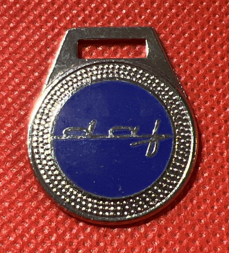 DAF Enamel Key Ring Fob Melsom 1970s NOS Vintage