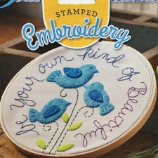Bucilla Embroidery Kit Be Your Own Kind of Beautiful  46238 Blue Birds