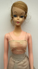 Beautiful 1960s Vintage Uneeda Swirl Ponytail Doll Barbie Clone w/ Slip Dress,