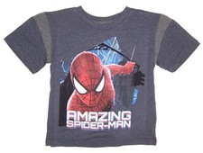 Marvel Spider-Man Little Boys Size 4 5/6 or 7 Short Sleeve T-Shirt NWT Charcoal