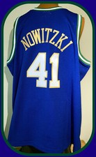 DALLAS MAVERICKS DIRK NOWITZKI MITCHELL  NESS GOLD EDITION JERSEY ADULT LG
