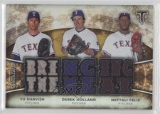2015 Topps Triple Threads Relic Combos Sepia 9/27 Derek Holland Yu Darvish ti8
