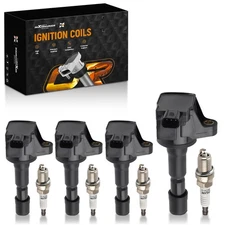 4 Ignition Coils & Spark Plugs For Honda CR-Z L4 1.5L Electric / Gas 11-16 UF626
