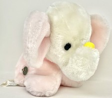 Vintage Pink Eden Elephant Plush Musical Wind Up You Are My Sunshine Head Moves
