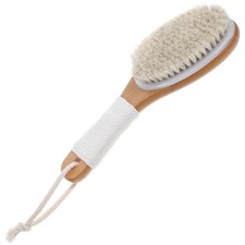 Wood Horsehair Body Brush Bath Scrubber Shower Back