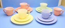 Lot of 14 Child's Toy Dishes t 1950s Moderntone