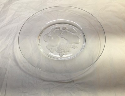 Val Saint Lambert Brussels Crystal Glass Salad Plate 7-7/8'' Wide Vintage c.1970