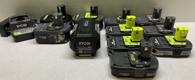 #ad Lof of 11 Ryobi Power Tool Batteries amp; Charger **As Is Parts Only** $119.99