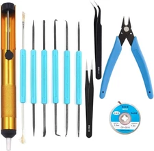 Professional welding tools and desoldering tool sets (11 pieces), desoldering...