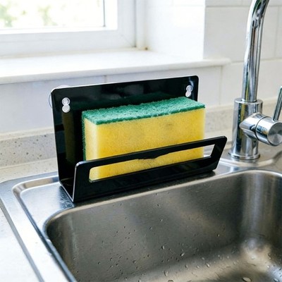 Multipurpose Suction Cup Sponge Rack For Kitchen Bathroom Countertop Storage