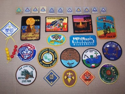 Boy Scouts of America activity/merit patches, slide clips-BSA 2002-2005