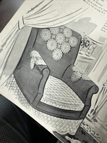 Chair Sets To Crochet Pattern Book 143 1939 23 Page Vintage Doilies - Picture 13 of 24