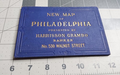 1871 Harrisson Grambo neue Karte von Philadelphia PA Taschenbuch