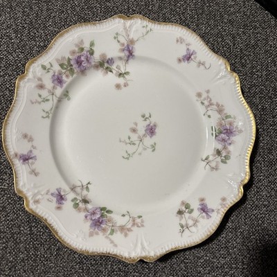 VTG GDA Haviland Limoges Wild Violets Dinner Plate 9 5/8” France