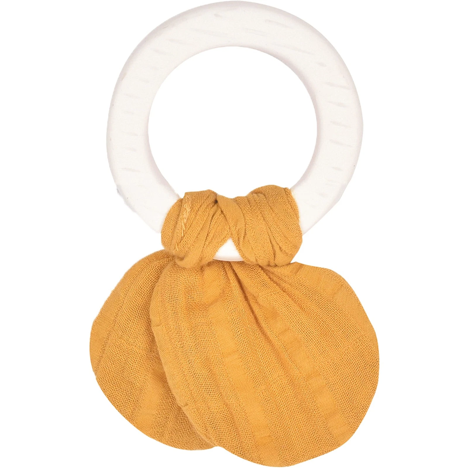 Tikiri 8597010 Natural Rubber Teething Ring Yellow Grasping Toy for (US IMPORT)