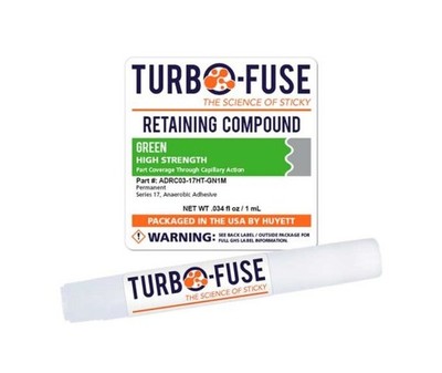 Retaining Compound Turbo-Fuse 17 High Temp Green 1mL (20 Pieces)