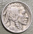 1923 Buffalo nickel, nice VF Condition Coin, 3/4 Horn, Light Obverse Scratch