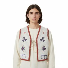 Powwow Regalia Vest Hand Beaded Native Traditional Tribal Outfit PRV164