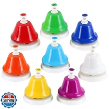 Eastrock Desk Bells, Hand Bells Set 8 Note Diatonic Musical Bells for Toddler