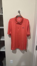 Under Armour The Playoff Polo Shirt Mens XL Red Loose Golf Performance