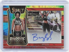 2022 PANINI SELECT WWE BAYLEY RINGSIDE ACTION SIGNATURES TIE-DYE PRIZM 18/25