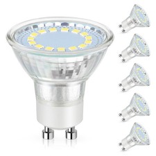 5-Pack GU10 LED Bulbs 4W 50W Equivalent 5000K Daylight 450LM Non-Dimmable Track
