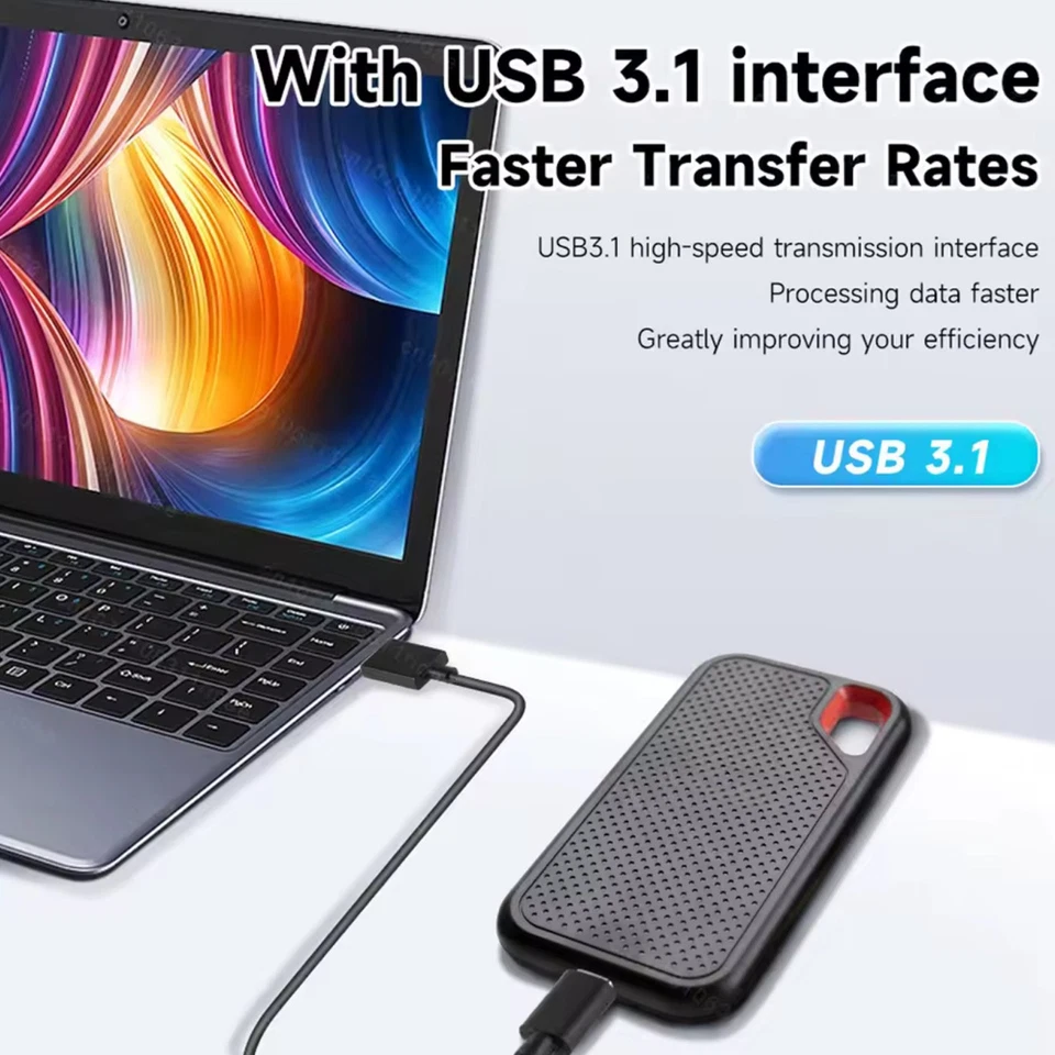 Externe Festplatte 4 TB Computerspeicher-Festplatten-Backup-Laufwerk für Laptop - Bild 3 von 4