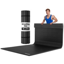 VEVOR Wrestling Mat Roll-Up Martial Arts Mat 10x5ft Gymnastics MMA Jiu Jitsu Mat