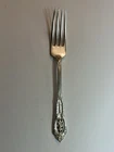 Wallace Sterling Silver Rose Point Dinner Fork 7” Long 42 Grams