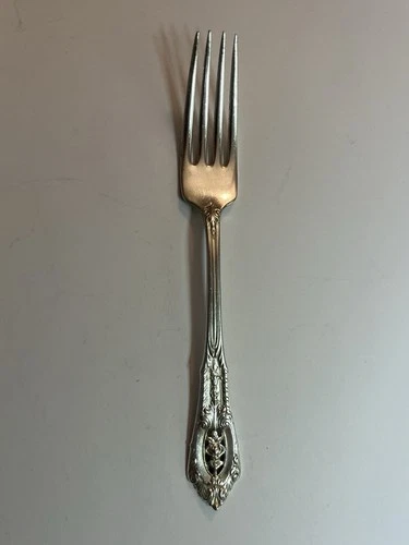 Wallace Sterling Silver Rose Point Dinner Fork 7” Long 46 Grams