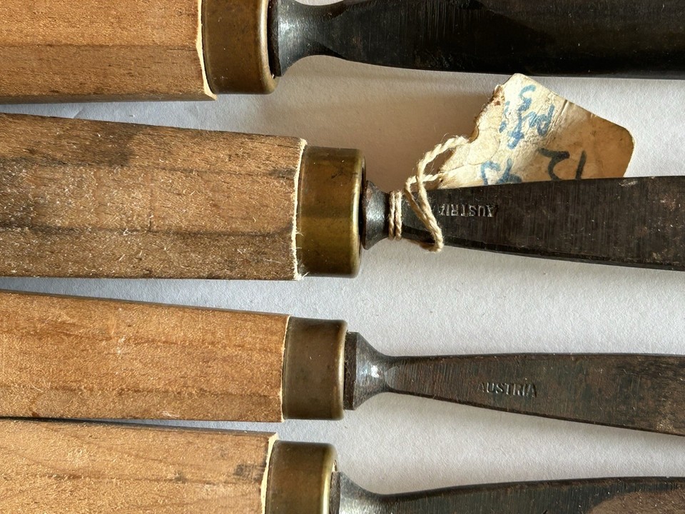 Stubai Austria Carving Gouges Tools No 1, 4, 7 and Malet. One has no ...