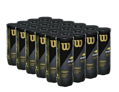 WILSON US Open Tennis Balls - Extra Duty 24 Can Case (72 Balls)