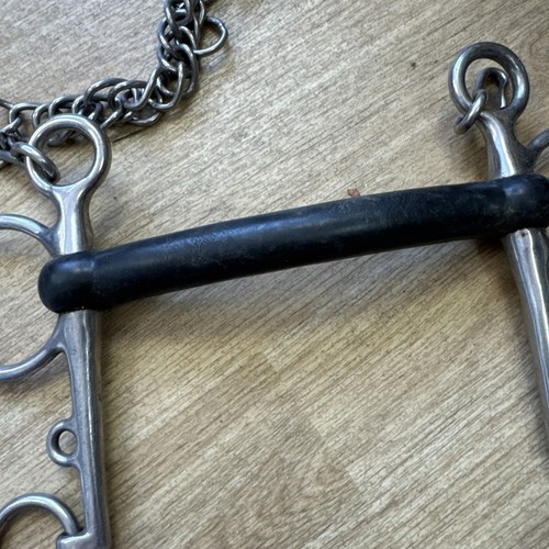 5.5” Rubber Pelham And Curb Chain - Picture 2 of 5