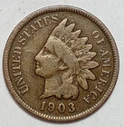 Indian Head Penny Lot of "1" VERY NICE 1903 GOOD OR BETTER°$ FREE SHIPPING $#780