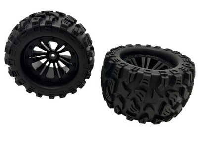 Lot Of 2 NEW RC Off-Road Monster Truck Tires Wheels Black Performance Rubber