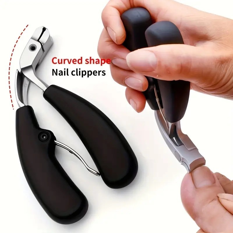 Heavy Duty Toenail Clipper for Thick Nail Angled Head Large Mouth Nail Clipper
