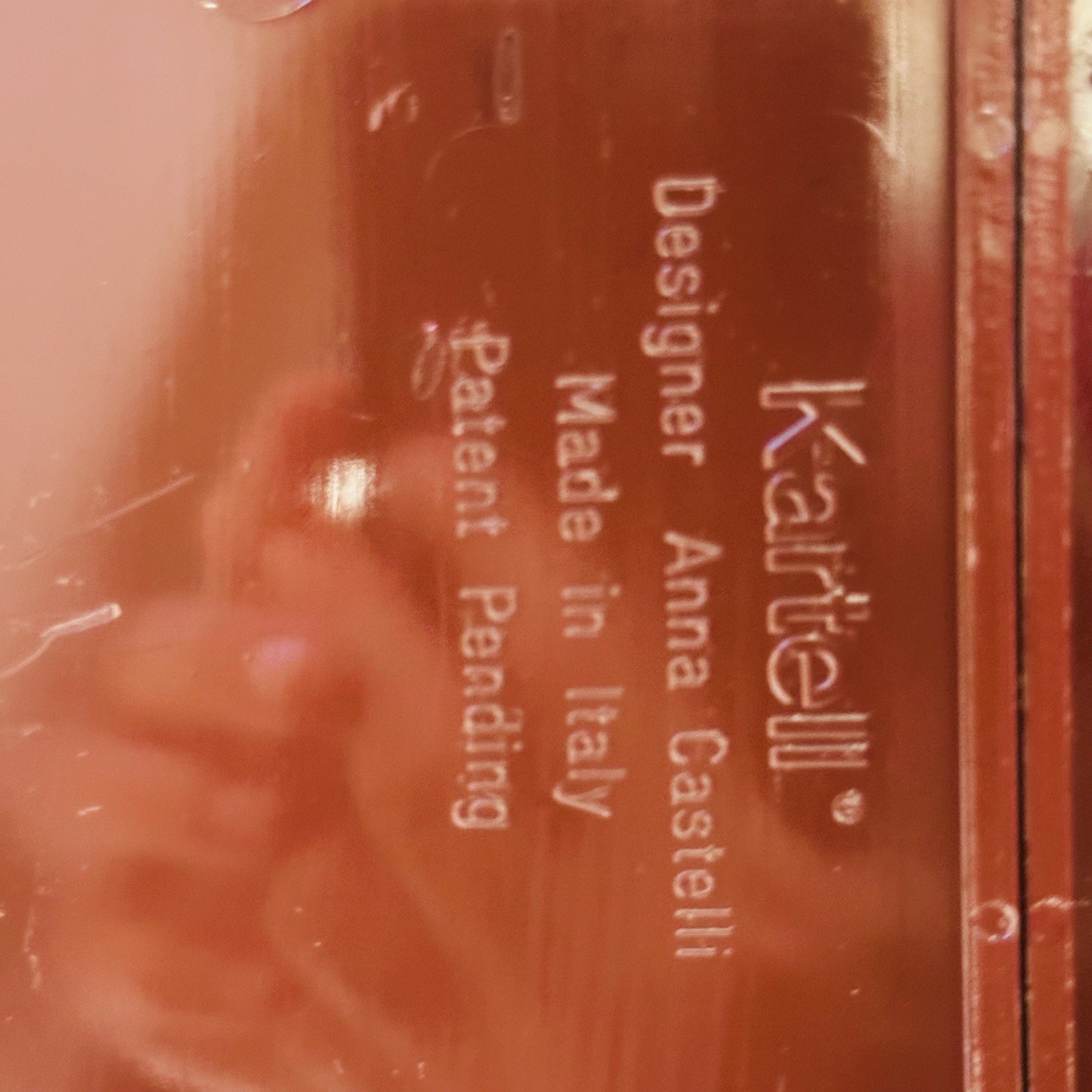 Vintage Round Mirror Kartell Design Anna Castelli Ferrieri 1972 Brown